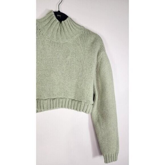 Woolrich Turtleneck Tweed Cropped Sweater Size S/M - Picture 2 of 8